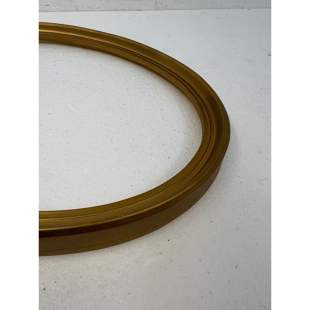 Gold Oval Picture Frame FITS 12x16 Resin Wall Decor Classic Tiered Vintage MCM - Picture 6 of 10
